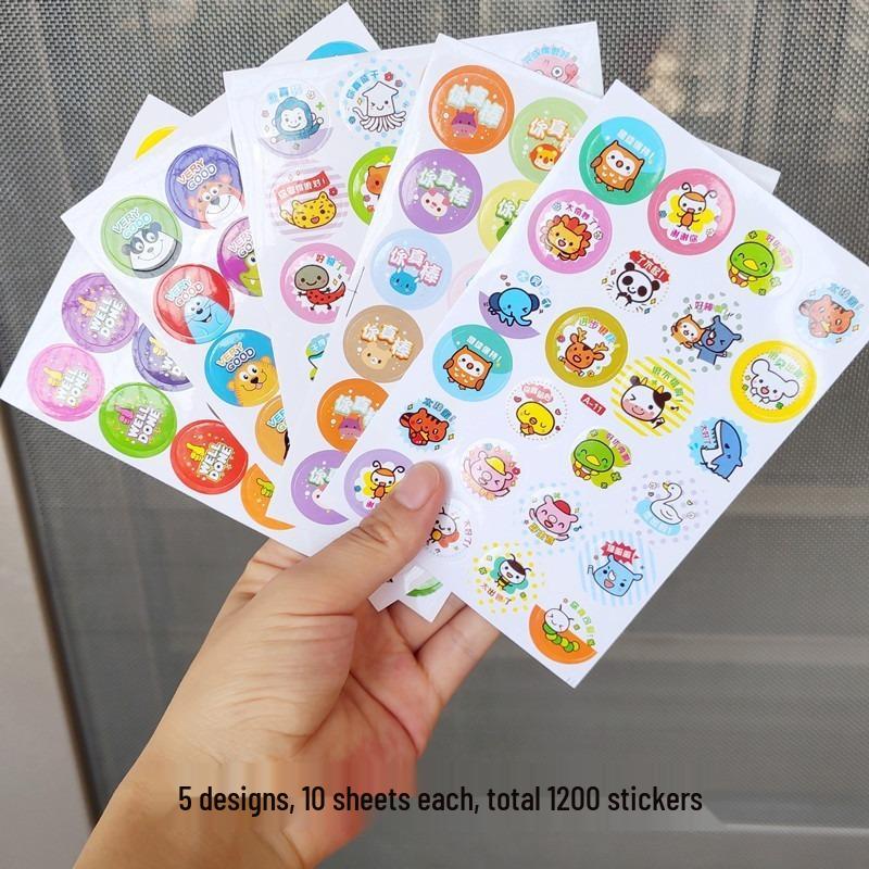 Five-Pointed Star Reward Stickers for Kindergarten - Teacher and Student Self-Discipline Chart