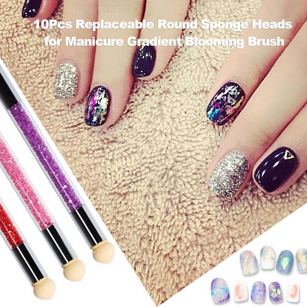 

Наборы круглых сменных насадок для градиентной кисти для дизайна ногтей, 10 шт.