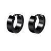 Unisex Stainless Steel Punk Stud Earrings for Men Women Black Geometry Star Cross Spike Skull Pendants Ear Jewelry Accessories