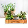 Pot à fleurs succulent en bois multifonctionnel Boîte de rangement Organisateur pour plante en pot Couleur bois foncé