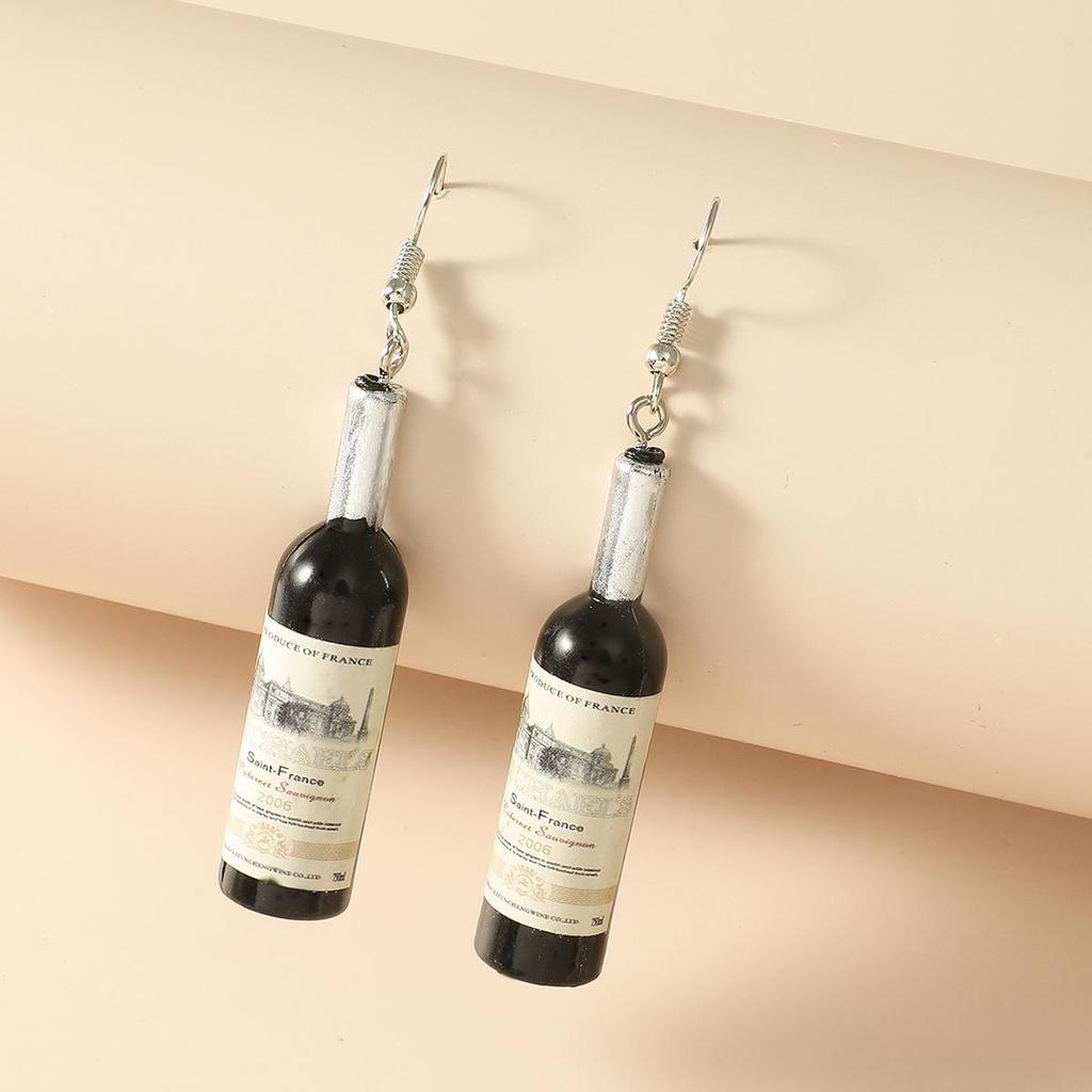 European & American Fashion Versatile Wine Bottle Earrings
