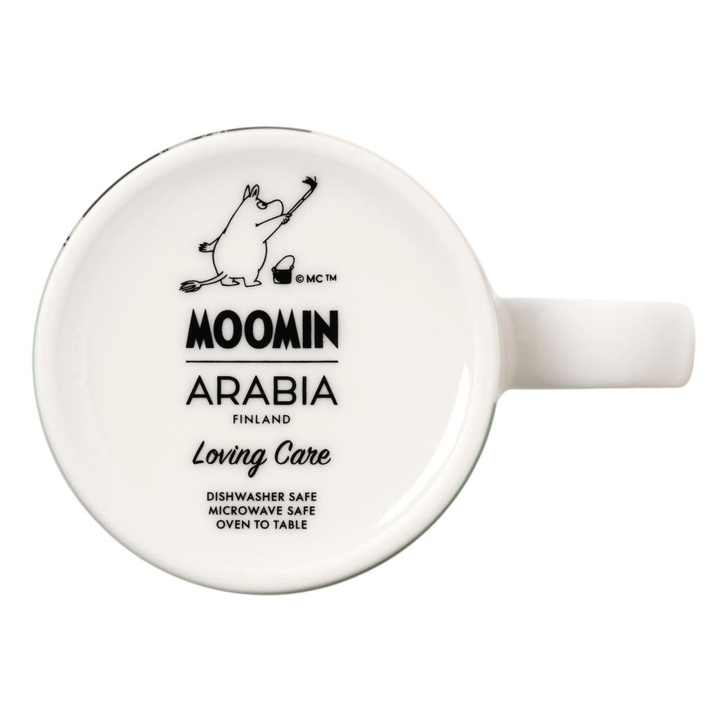 Moomin Arabia Classic Loving Care 280ml Capacity [Official Import] Mug, Green, Approx.