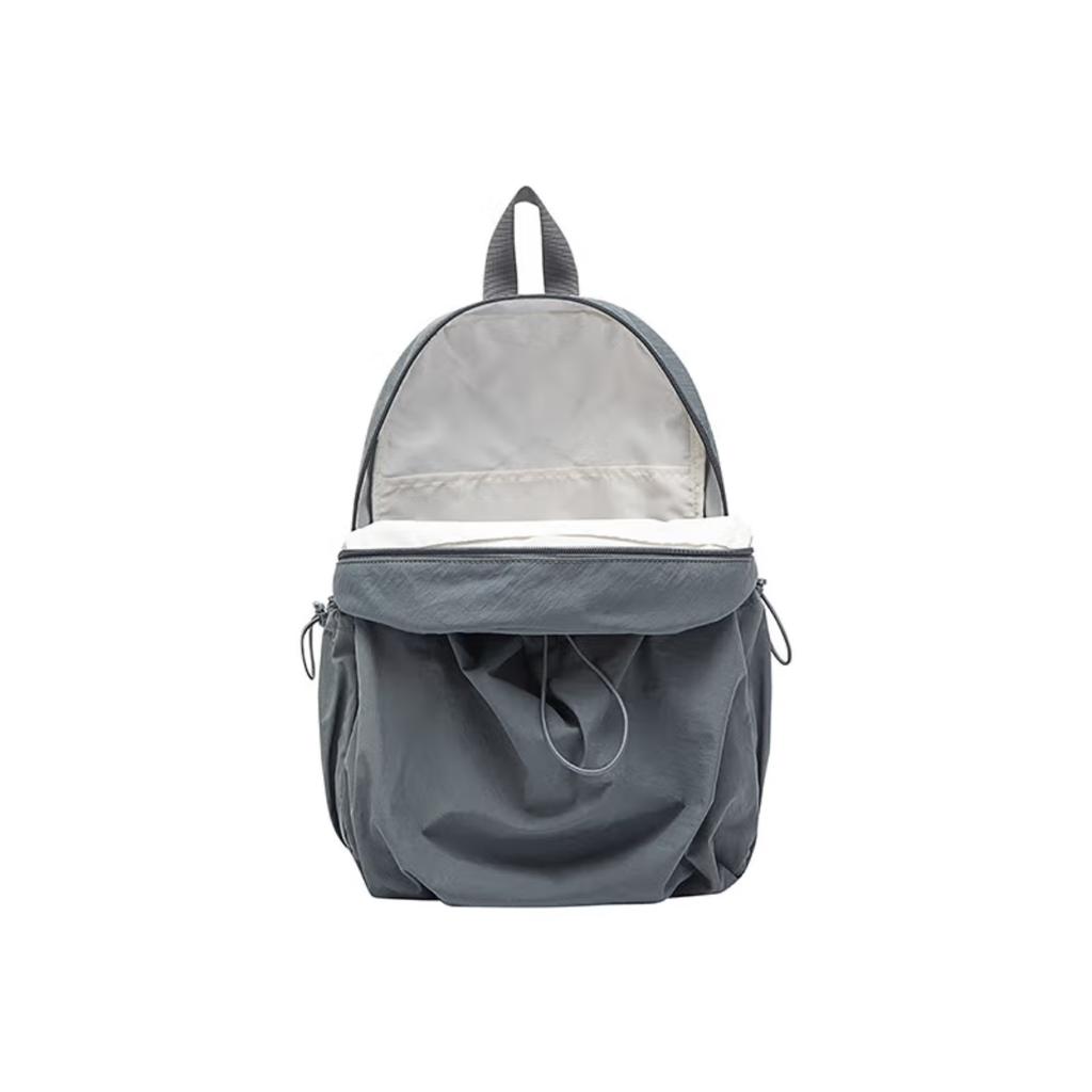 New Anta Washed Cloth Backpack Unisex Volcanic Gray 192518155U-3