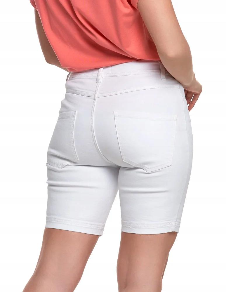 Women's Cotton Jeans Shorts With Pockets Comfortable Shorts MORAJ L WHITE