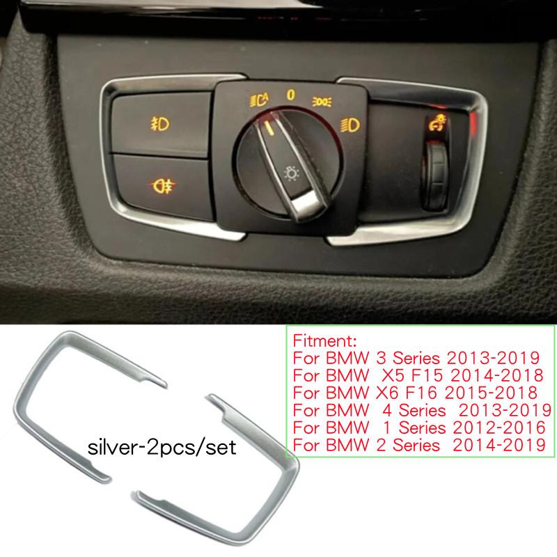 For BMW 1 2 3 4 Series F30 F31 F32 F34 F20 F21 F36 X5 F15 X6 F16 ABS Car Headlight Adjustment Switch Trim Frame Stickers