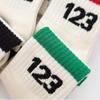 Trendy Striped Number Mid-Crew Skating Socks for Kids