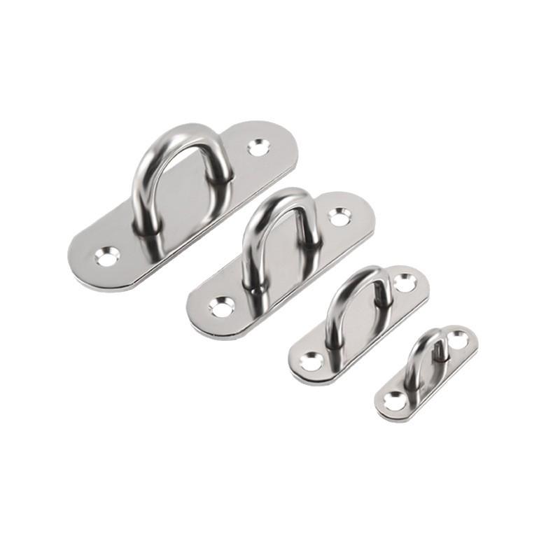 Heavy-Duty Stainless Steel Ceiling Hook with Pull Ring for Fans