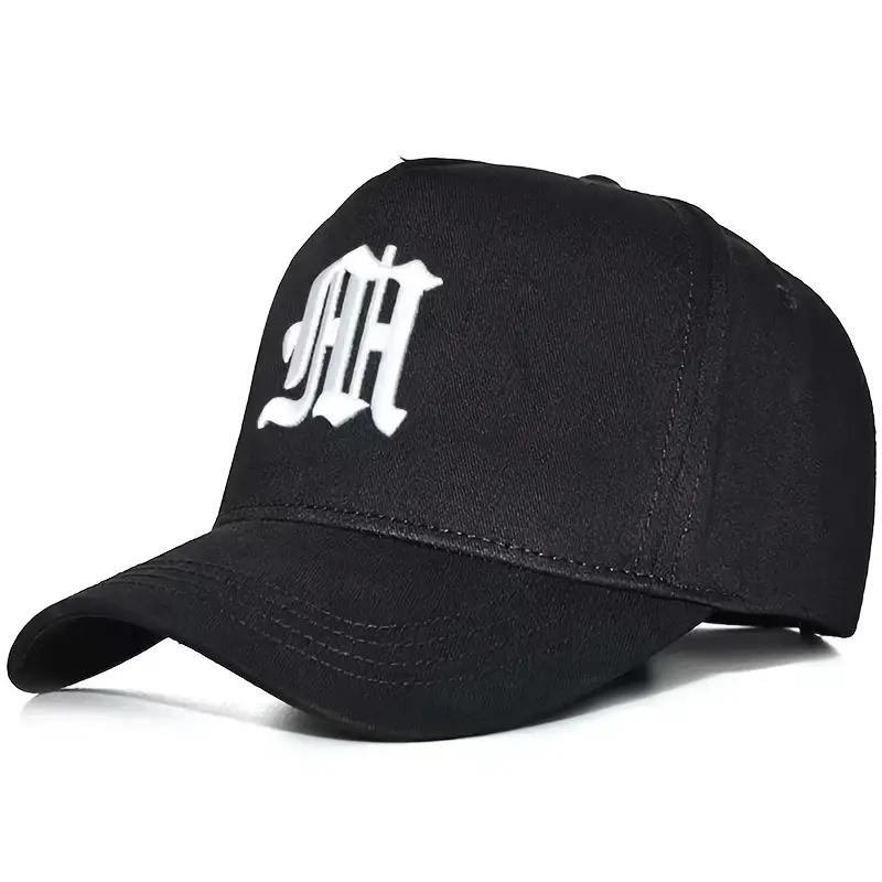 

Бейсболка с буквой M для мужчин и женщин, хип-хоп шляпа, кепка тракера, хлопковая кепка с застежкой сзади, мужская и женская спортивная шляпа для отдыха черный белый