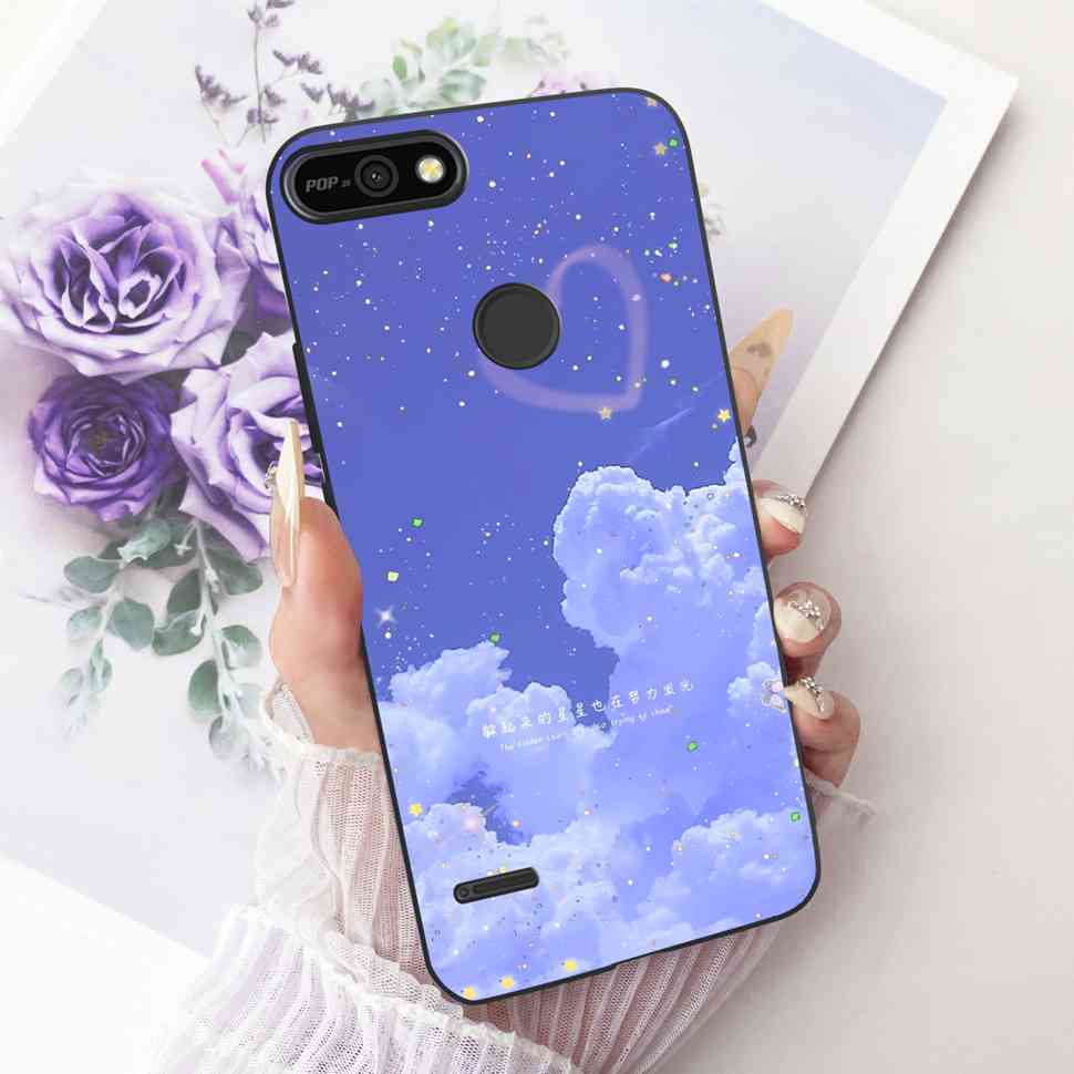For Tecno Pop 2 F B1c Case Cartoon Lion Butterfly Silicone TPU Black Cover For Tecno Pop 2F POP 2F 5.45" Phone Cases Coque