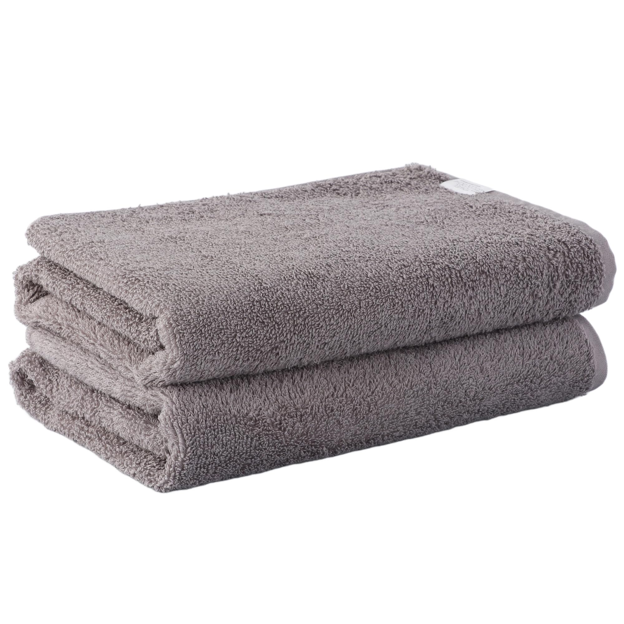 

Bath Towel Home Rich Gray Set of 2 Fluffy Light and Soft Water Absorbent Quick Dry Large Size Sustainable Cotton [Patented] (towel cocochi) Karufwa