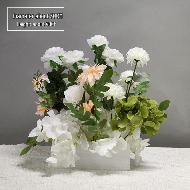 2025 Wedding Floral Decoration: Engagement Banquet Scene, Road/Stage Floral Rows, Arch Flowers, Artificial Background Simulation, Floral Art.