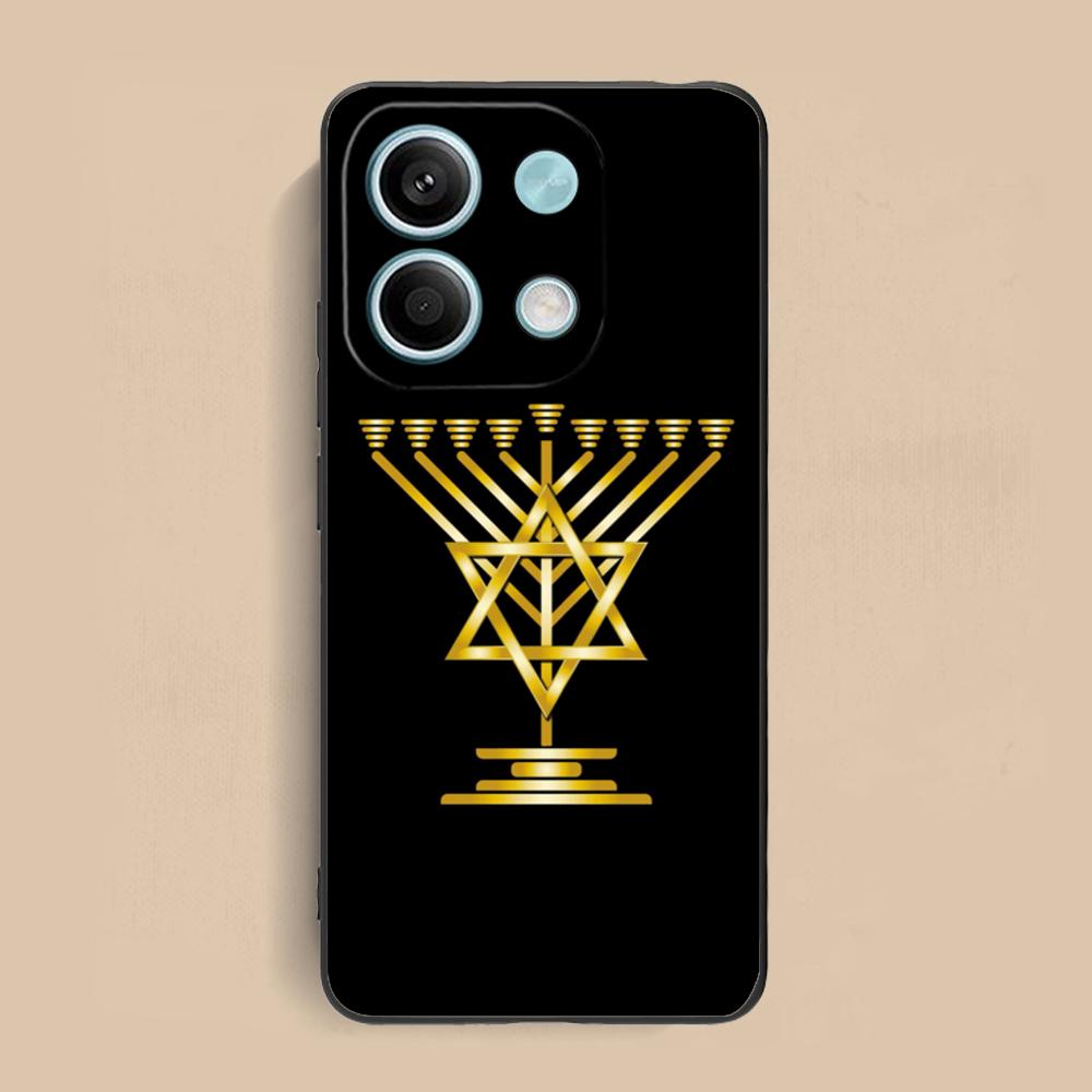 Jewish Hanukkah Mobile Phone Case for Xiaomi Redmi 15 14 13 12 A5 3 2 1 C Plus 4G 5G Colorful Printing Cover Cover Pretty Luxury