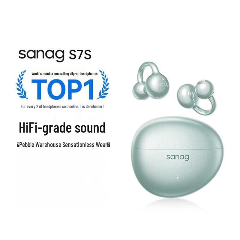 

SANAG S7S AI Bone Conduction Ear Clip Sports Headphones