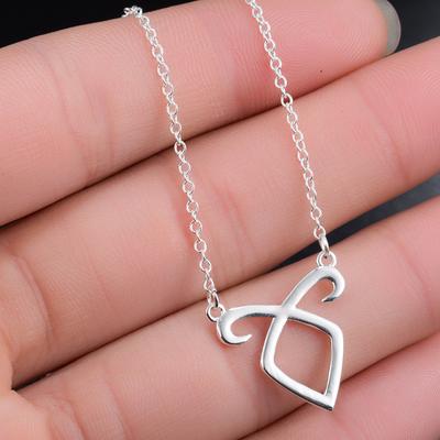 The Mortal Instruments City Of Bones Necklace Angelic Power Rune Shadowhunters Silver Pendant Jewelry For Men