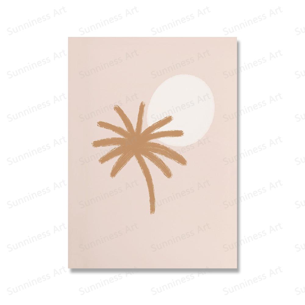 

Современный пейзажный постер с изображением серфинга, волн, розовых ракушек, холста, пальмы, настенных картин в стиле минимализма в стиле бохо для домашнего декора 21x30cm No Framed белый