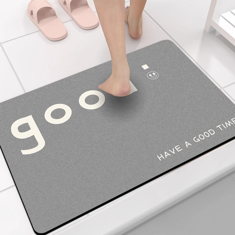 Simple Style Diatomaceous Earth Floor Mat - Stain & Wear-Resistant Bathroom/Toilet Entrance Mat