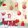 12pcs Red Christmas Spiral Pendant Candy Gift Box Bell Merry Christmas Decorations  Children Gifts