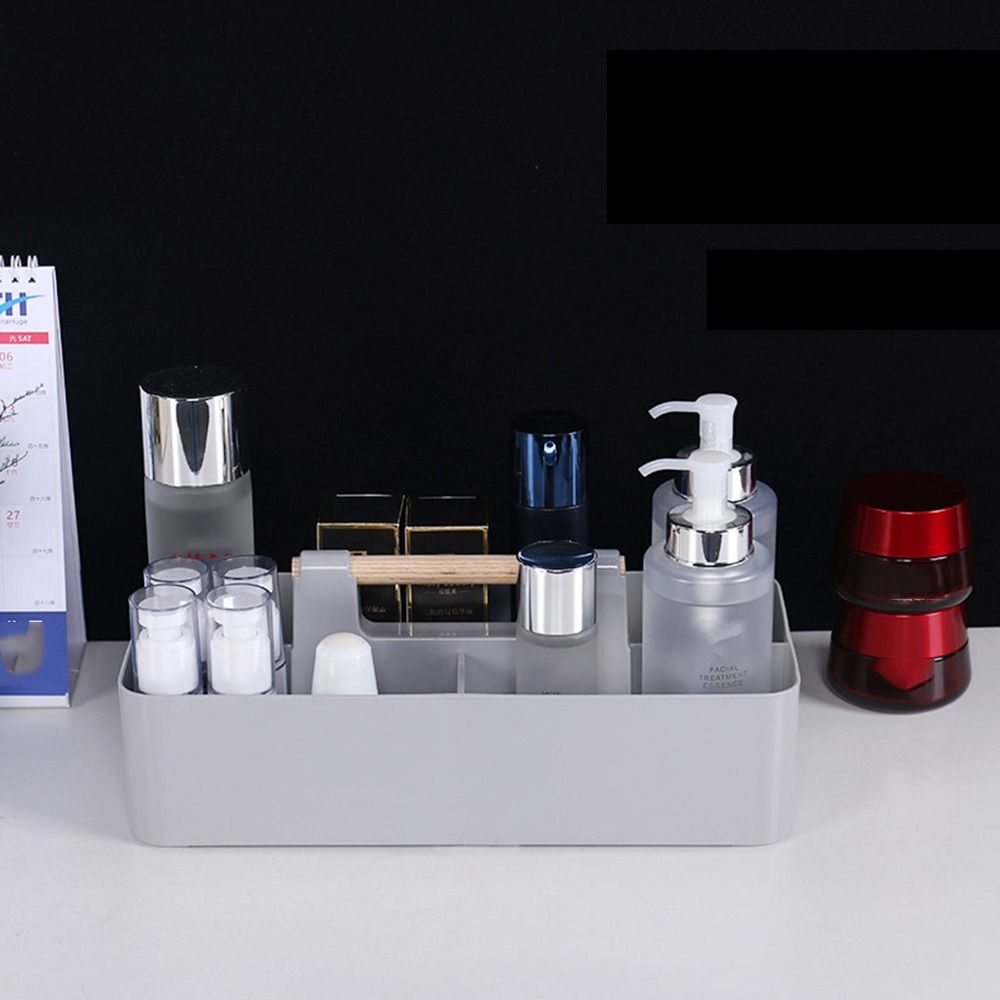 Plastic Stationery Finishing Box Multi-compartment Divided Baskets Desktop Storage Case  Makeup