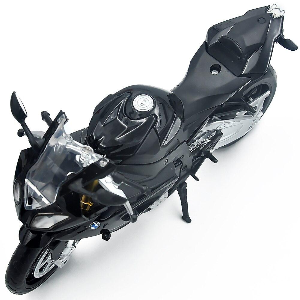 1/12 Závodní motocykly Simulace Slitina Model motocyklu s helmou Zvuk a světlo Sbírka Dětské hračky
