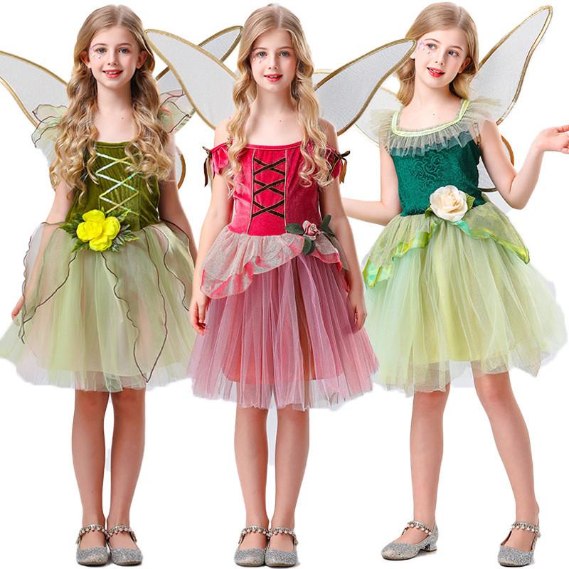 Halloween Fairy Dress For Women With Wings And Cotton Blend For Cosplay Parties