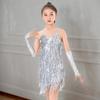 Vestido de Danza Latina Borlas Ropa de Baile Salsas Lentejuelas Flecos Vestido Bailarín Moderno de Salón Cha Cha Trajes para Niños Niñas