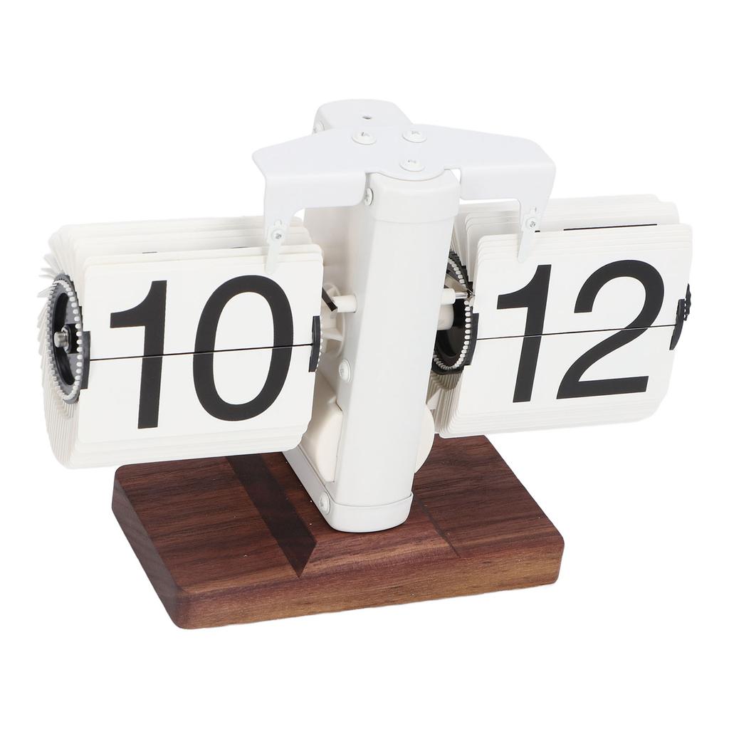 24H Vintage Flip Down Clock Minimalism Single Sided Retro Automatic Page Turning Clock Mechanical Flip Digital Clock for Home