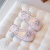 Summer new girls sandals fashion bow bag head beach shoes little girl show bright diamond princess shoes