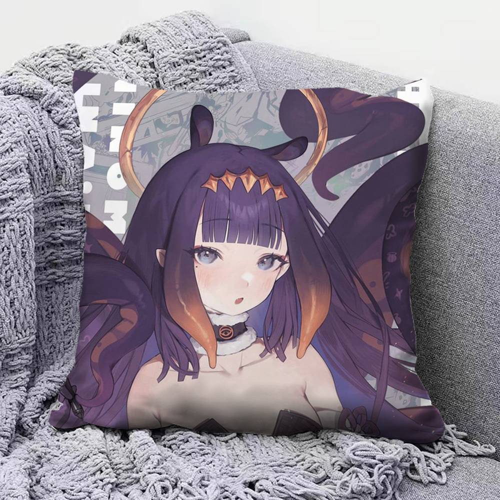 Ninomae Ina Hololive VTuber  Pillow Covers Home Sofa Cushion Covers and Aecorative Custom