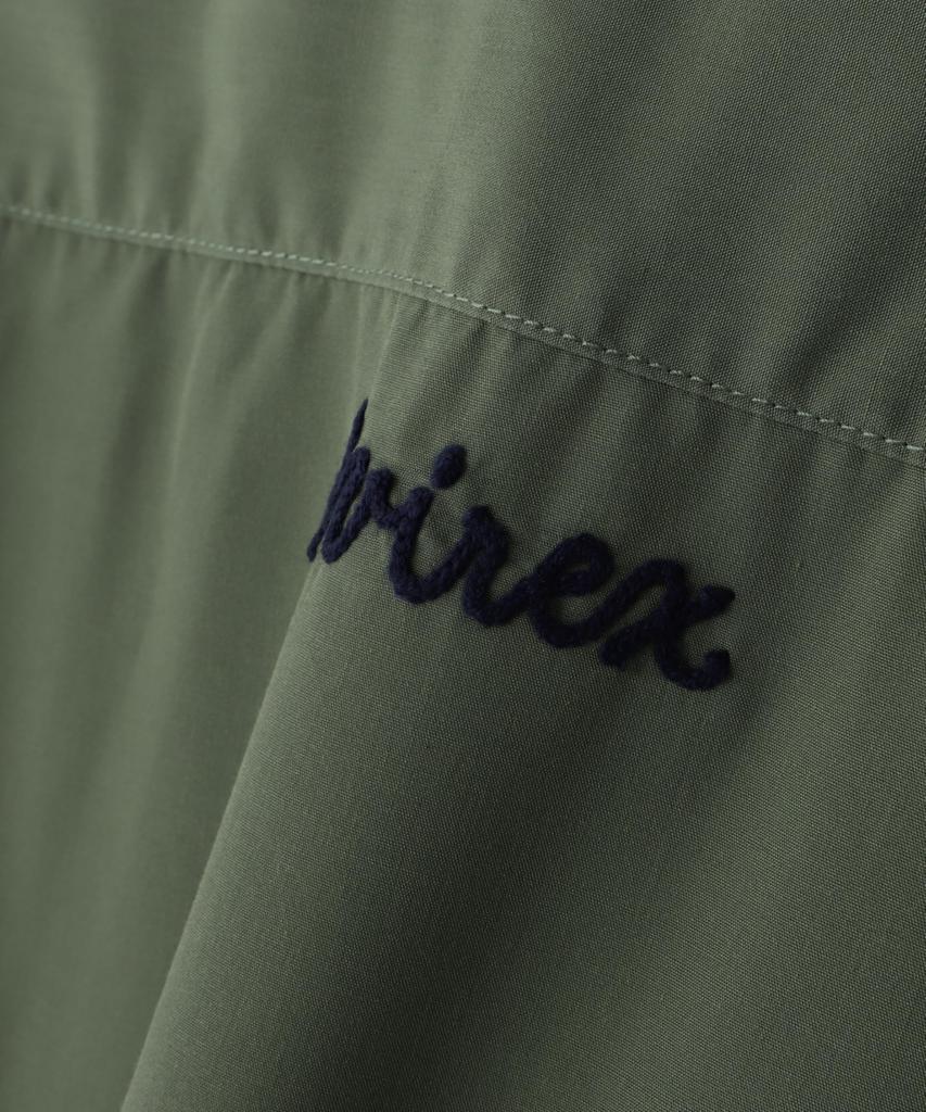AVIREX ZIP UP WORK SHIRT 25(WEB&DEPOT Exclusive) Short Sleeve Shirt Men's M Olive 783-5123022