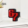 Desktop Stress Relief Toy 3D Printed 67 Clicker Fidget Toy, Pixel Art Desk Decor, Sculpture with Anti-Yellowing Decor Solid Base, for Office Home Fun