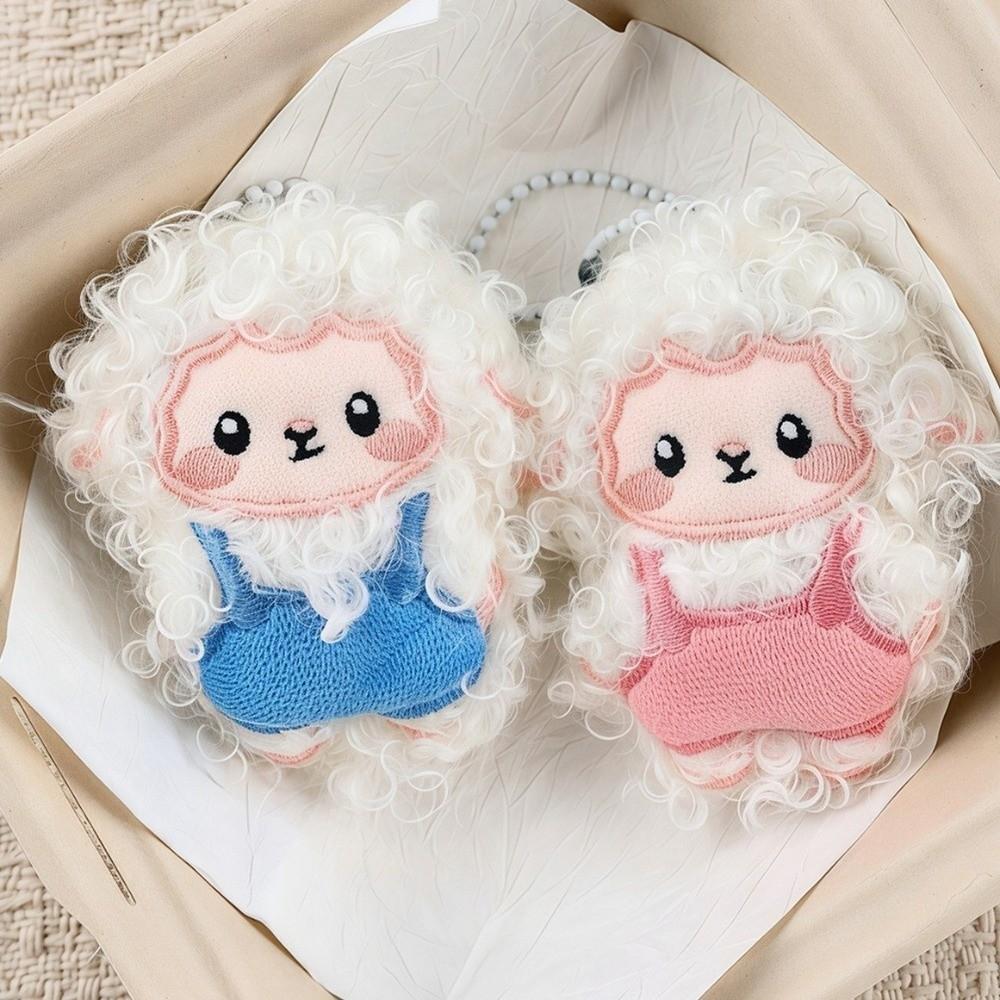 Cute Plush Sheep Keychain Portable Cartoon Sheep Doll Funny Backpack Pendant Birthday Gift