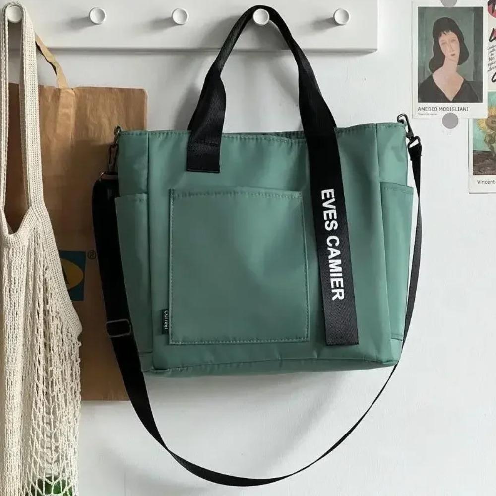 New Large Capacity Shoulder Bag Waterproof Canvas Tote Bag Shopping Messenger Bag зелёный