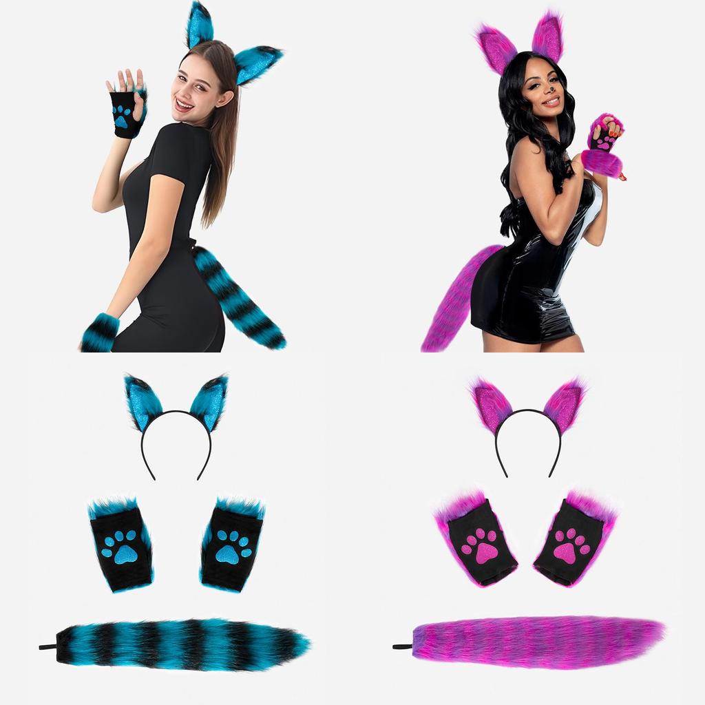 Plush Fox Costume Accessories With Ears And Tail For Cosplay And Halloween Parties