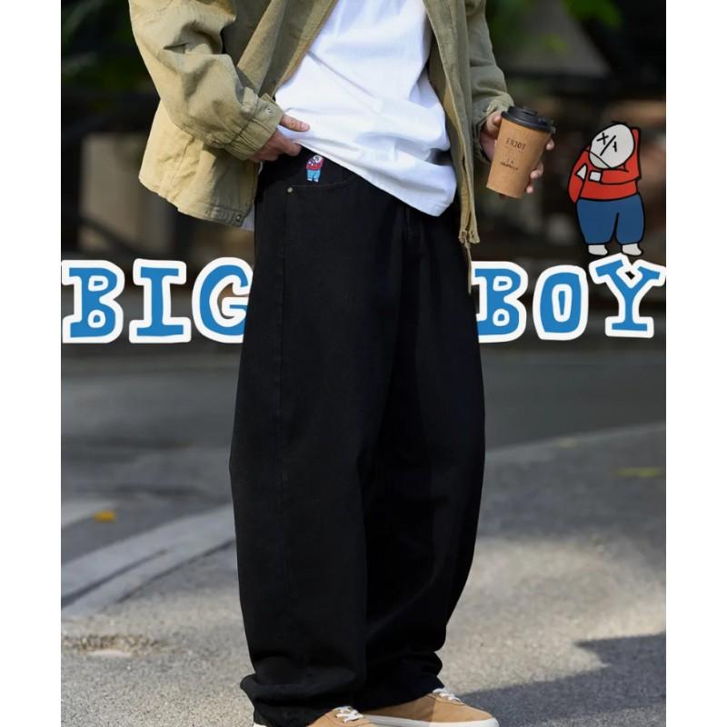 Wide Leg Jeans Y2K Style Teen Boys Loose Fit Casual Denim Pants Skateboard