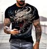 Dragon 3D printed T-shirt men's and women's casual fashion streetwear oversized short-sleeved T-shirt Harajuku children