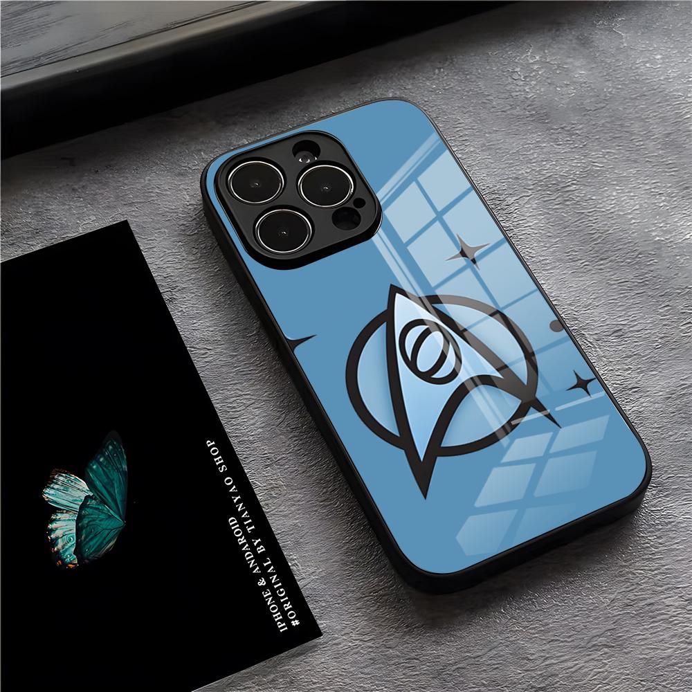 

S-Star Trek Ships Phone Case For IPhone 17 Pro Max 15 Pro 16 14 Plus 12 13 Mini 11 Pro Shockproof Glass Cover iPhone16