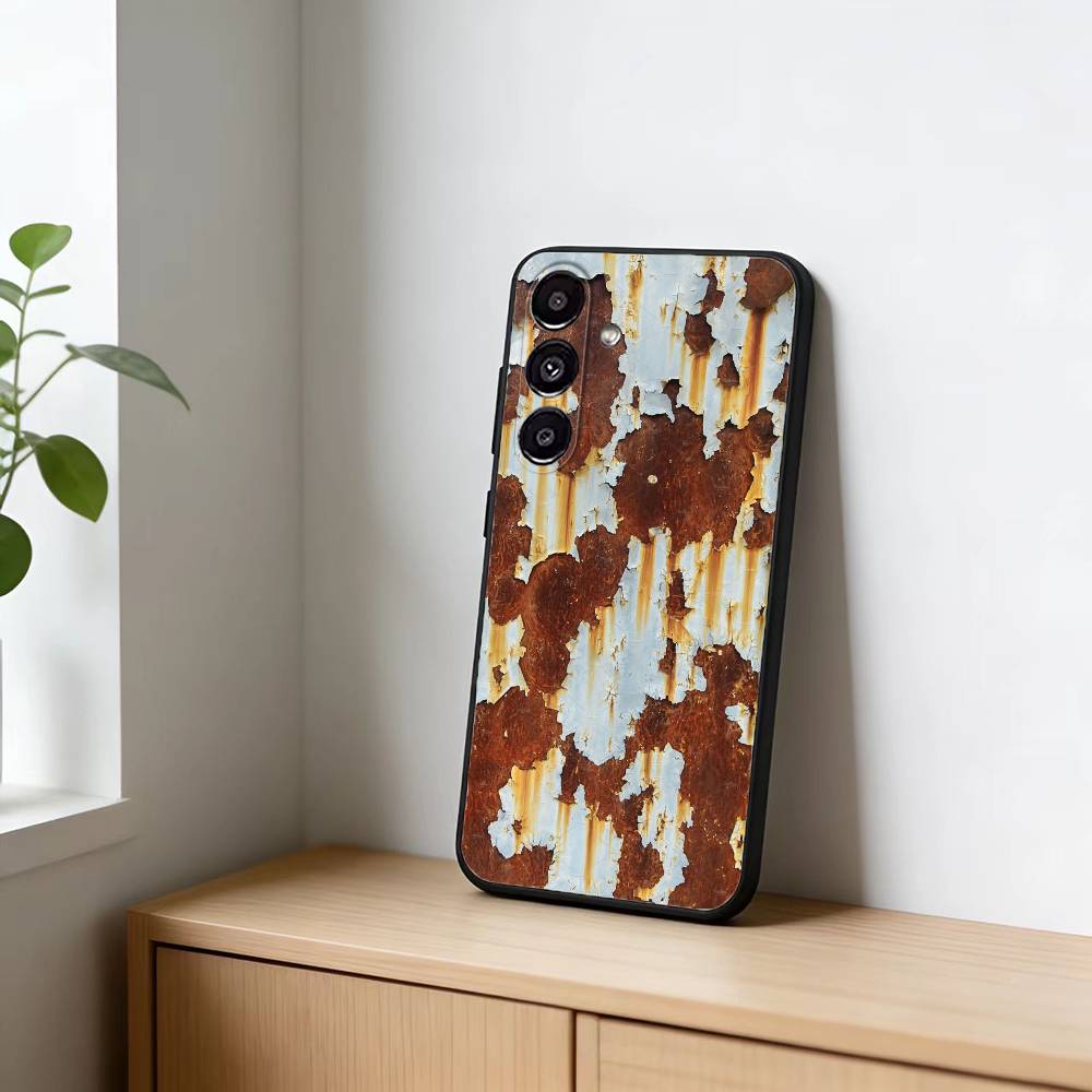 Retro Rust D-Design Phone Case For Samsung Galaxy A13,21s,22,31,32,52,53,71,72,73,Soft Black Cover