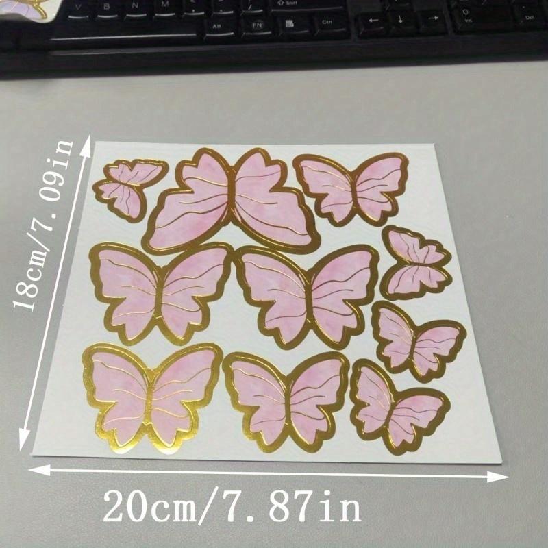 Mixed Size Butterfly Cake Decoration, 3D Pink and Purple Butterfly Paper Cupcake Decoration, Birthday and Wedding Party Supplies