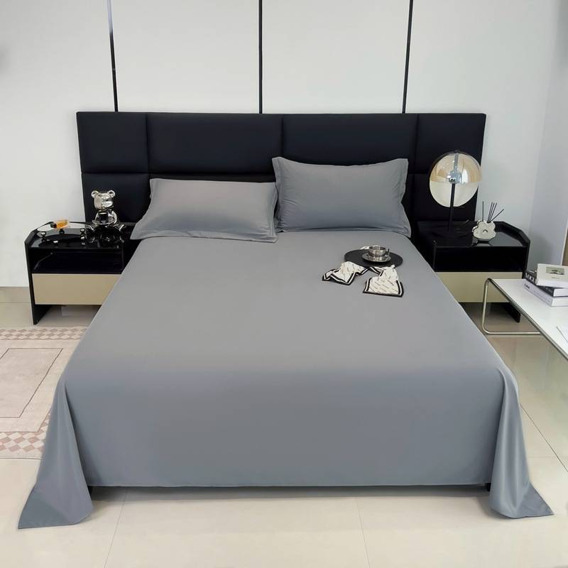 Modern Minimalist Cotton Bed Sheet With Soft Washable Fabric For Single Dorm Bed