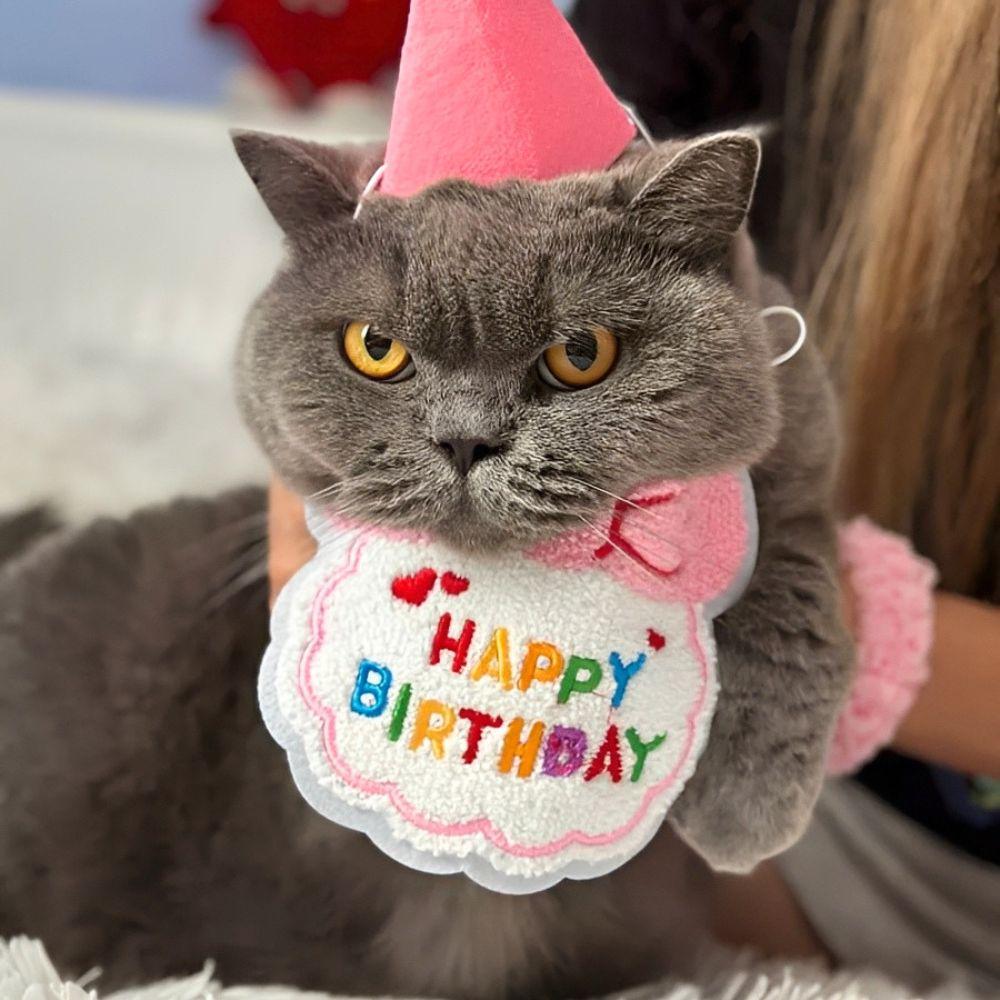 1pc Polyester Pet Scarf Pink/Blue Party Dress-up Suitable For Cats, Dogs, And Other Cute Pets All-season Accessories YMY