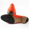HERMES loafers moccasins paris Constance Orange Chevre Veroa Women 37 Used