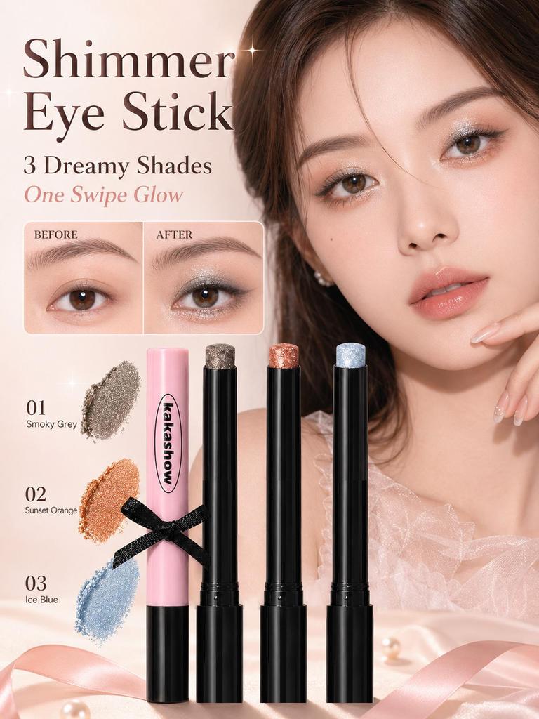 Lazy eyeshadow stick, broken diamonds, fine flashing color, natural vitality, atmosphere, eye makeup, eyeshadow, smoky makeup