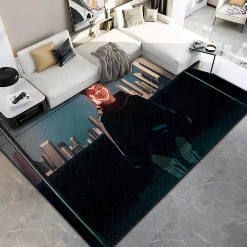 Jujutsu Kaisen 3D kreslený anime oblastní koberec Obývací pokoj Ložnice podložka na podlahu Kuchyň Protiskluzová matná podložka Koberec do dětského pokoje
