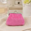 Mini Coin Purse, with Classic Kiss-lock Buckle Design, Portable Velvet Coin Purse, for Coins Earrings Lipstick Samples Daily Use