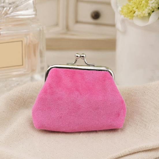 Mini Coin Purse, with Classic Kiss-lock Buckle Design, Portable Velvet Coin Purse, for Coins Earrings Lipstick Samples Daily Use