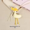 Creative Scarf Duck Duck Duckling Car Keychain Pu Leather Bag Pendant Pendant Car Keychain Decoration With Cute Keychain