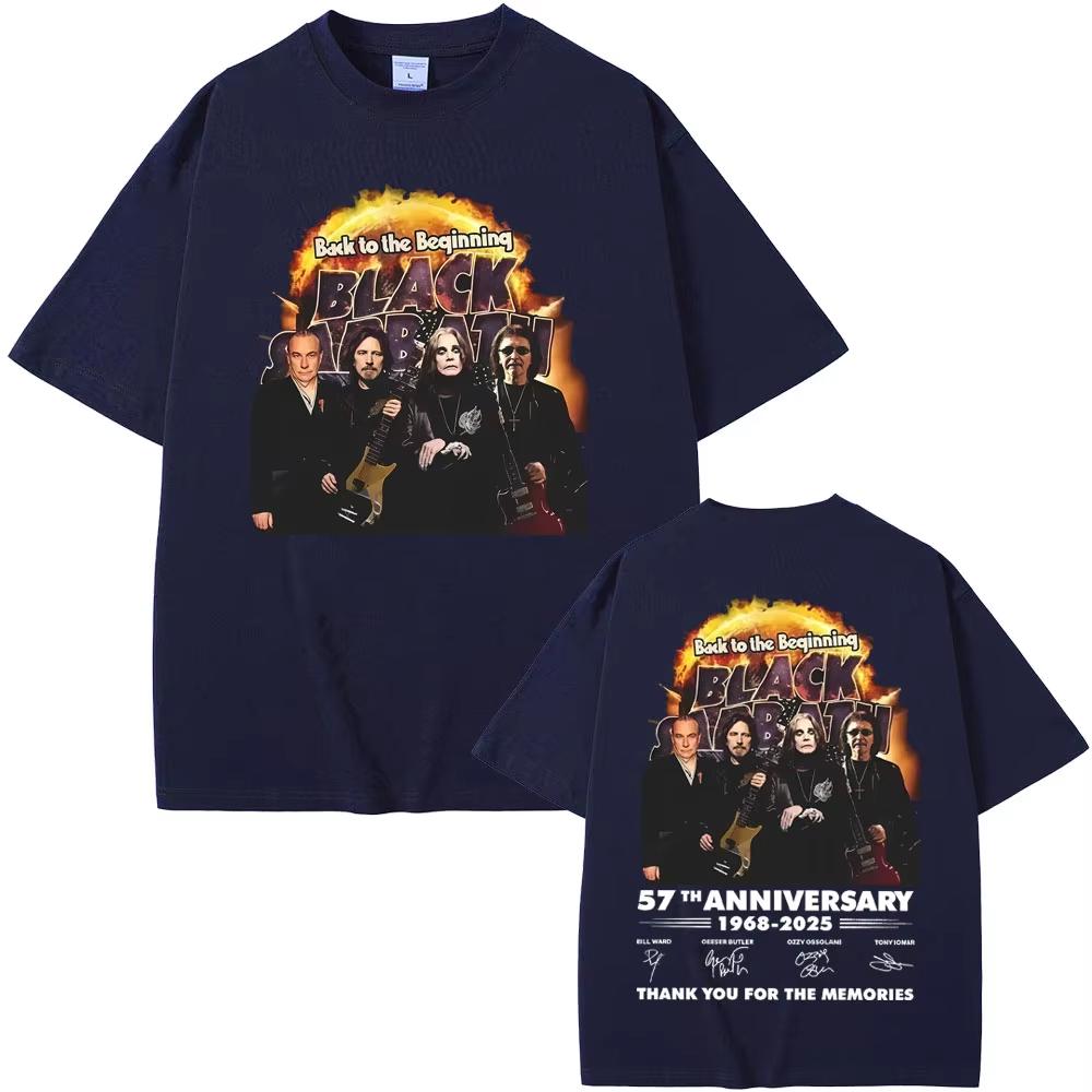 Rock Band Black Sabbath Ozzy Osbourne Back To The Beginning Danke für die Erinnerungen T-Shirt Herren Heavy Metal Oversized T-Shirt