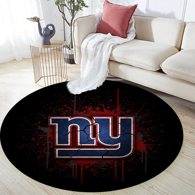New York Giants2,Round Area Rug,Carpet Rug for Living Room Bedroom Sofa Playroom Decor,Non-slip Floor Mat
