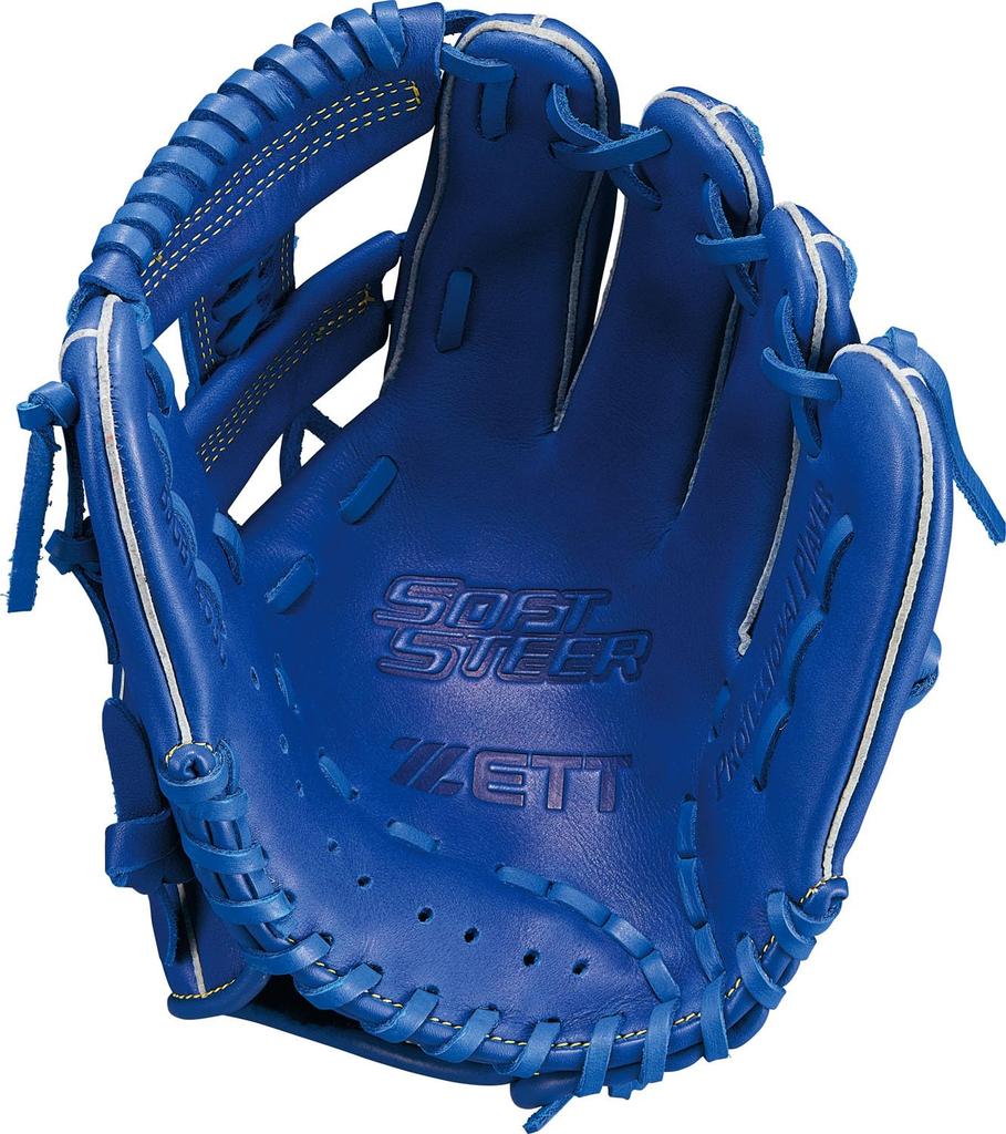 ZETT Youth Baseball Soft Royal Blue BJGB74530F Glove, Steer, All-Around, Left-Handed Throw, (2500), Size M,