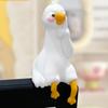 4Pcs 3D Craft Figurine Computer Monitor Decors Desk Home Small Goose Statues Small Goose Statues TV Monitor Desk Table Shelf
